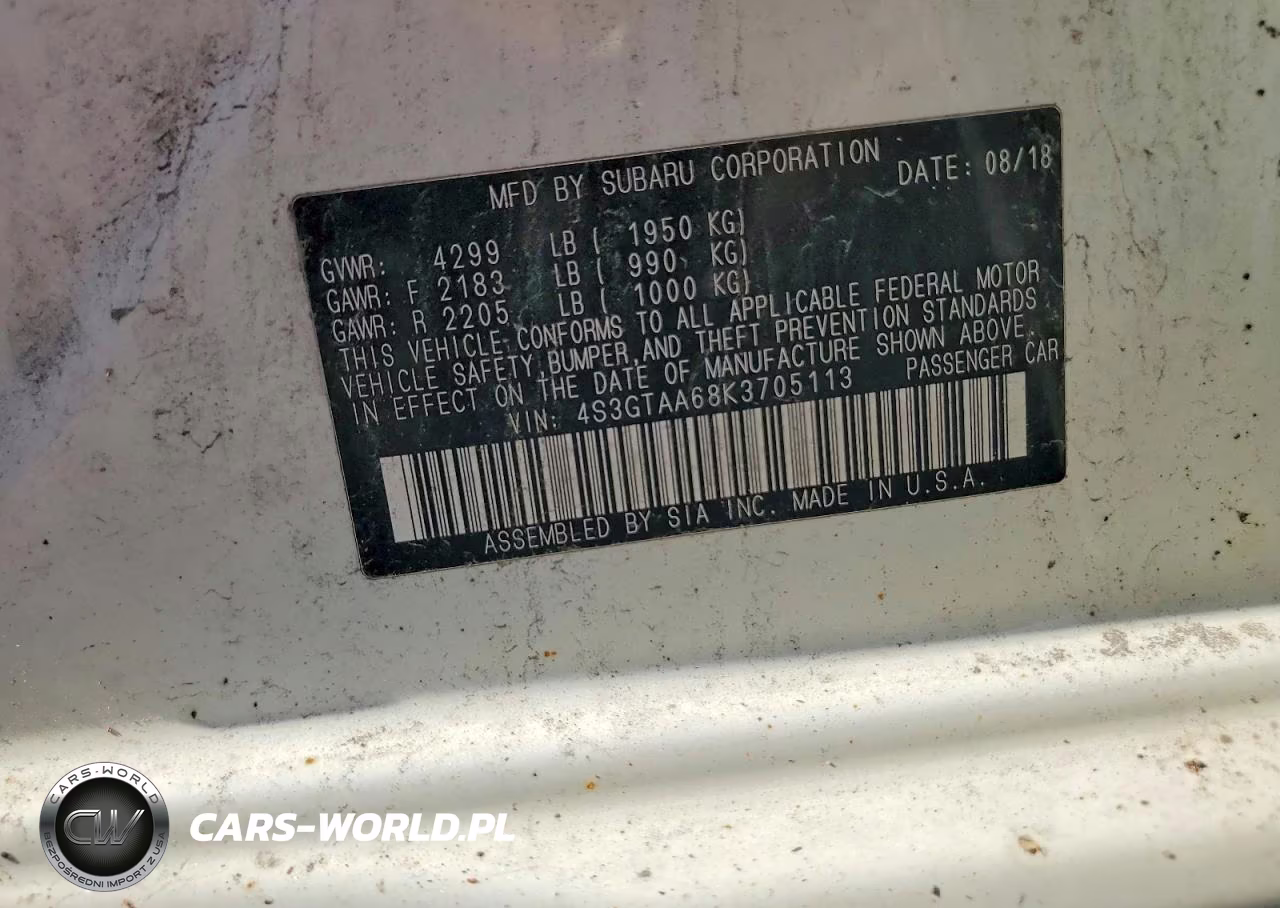 2019 Subaru Impreza VIN:4S3GTAA68K3705113 - 12