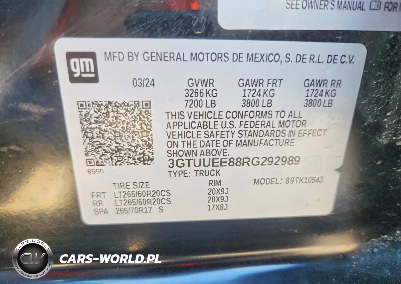 2024 GMC Sierra K1500 At4 VIN:3GTUUEE88RG292989 - 12