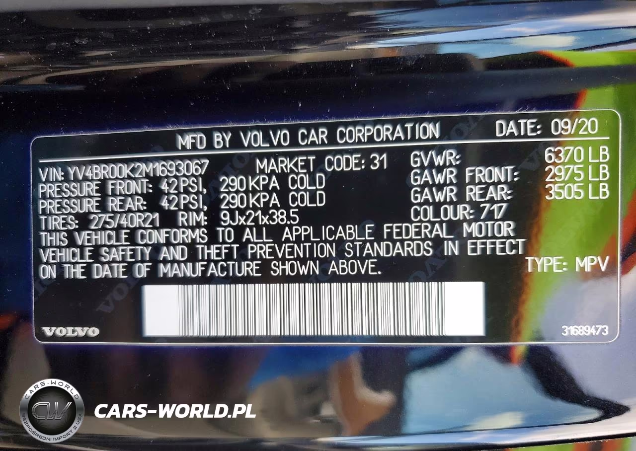 2021 Volvo Xc90 T8 Recharge Momentum VIN:YV4BR00K2M1693067 - 13