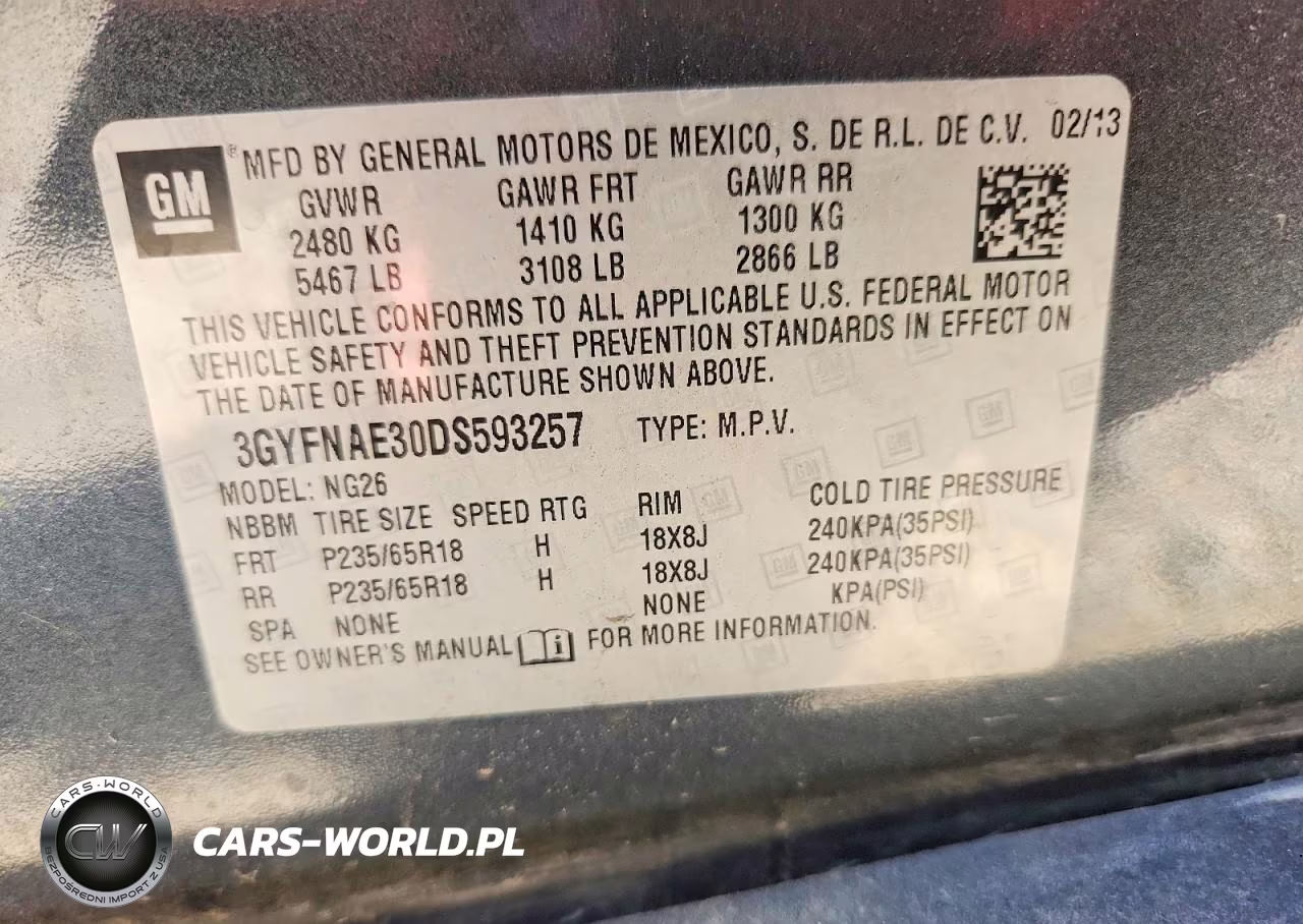 2013 Cadillac Srx VIN:3GYFNAE30DS593257 - 12
