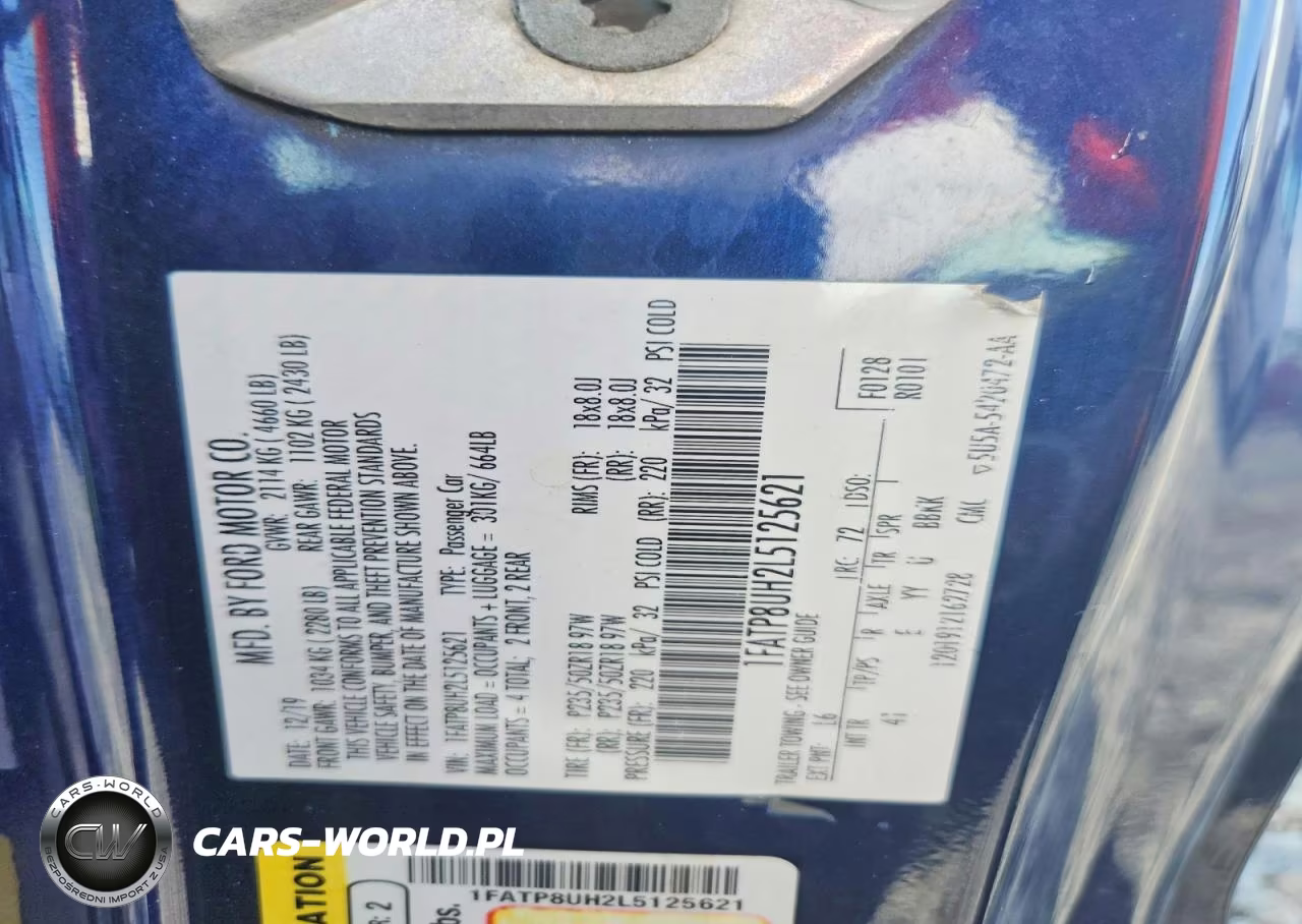 2020 Ford Mustang VIN:1FATP8UH2L5125621 - 12