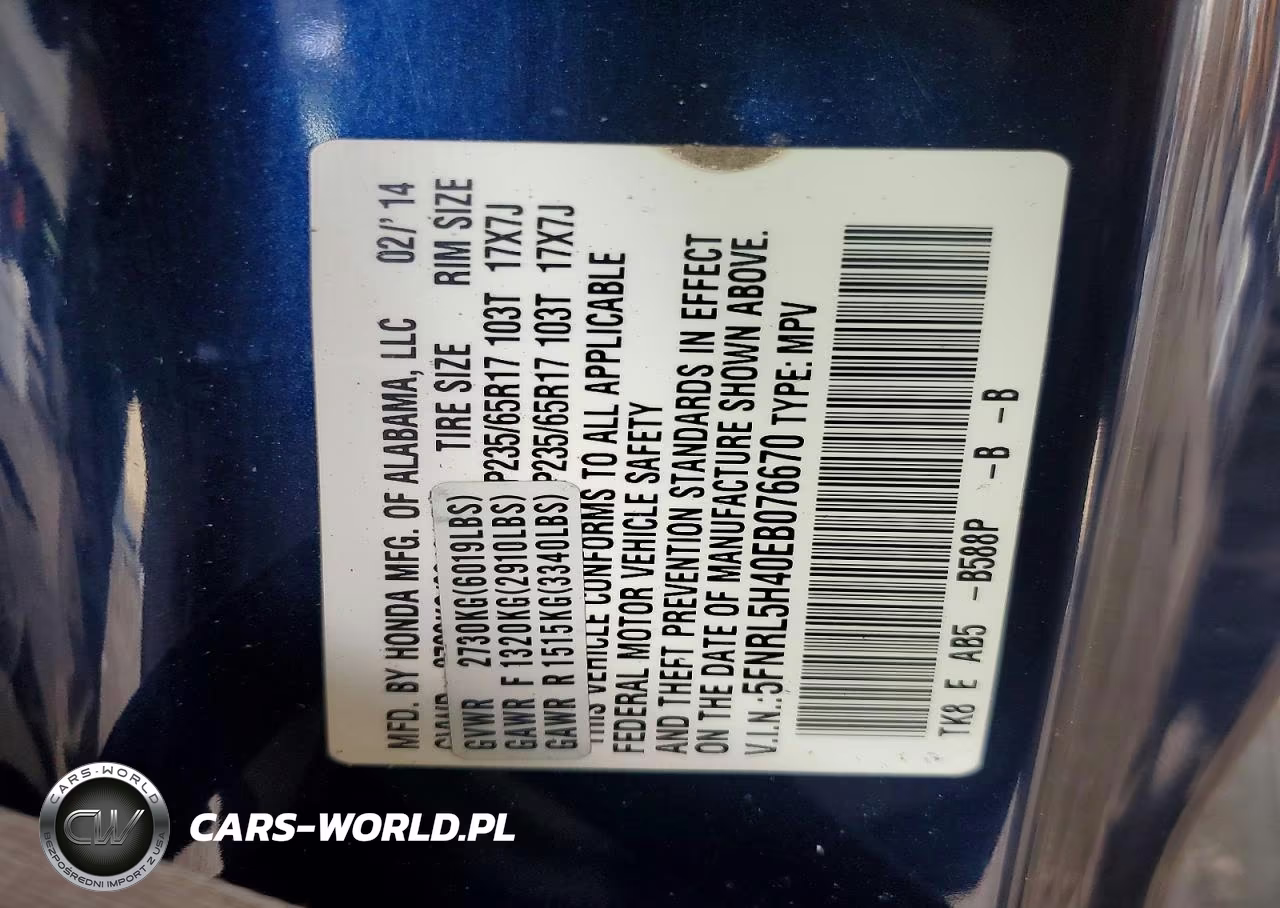 2014 Honda Odyssey Ex VIN:5FNRL5H40EB076670 - 14