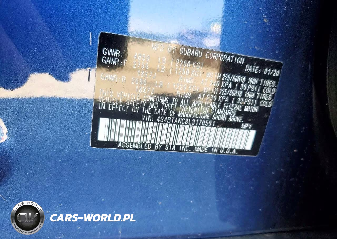 2020 Subaru Outback Limited VIN:4S4BTANC8L3170551 - 13