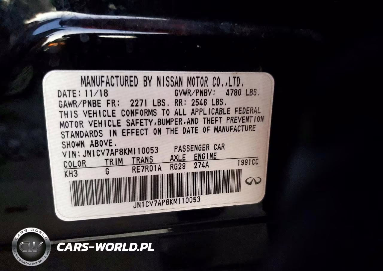 2019 Infiniti Q50 Pure VIN:JN1CV7AP8KM110053 - 13