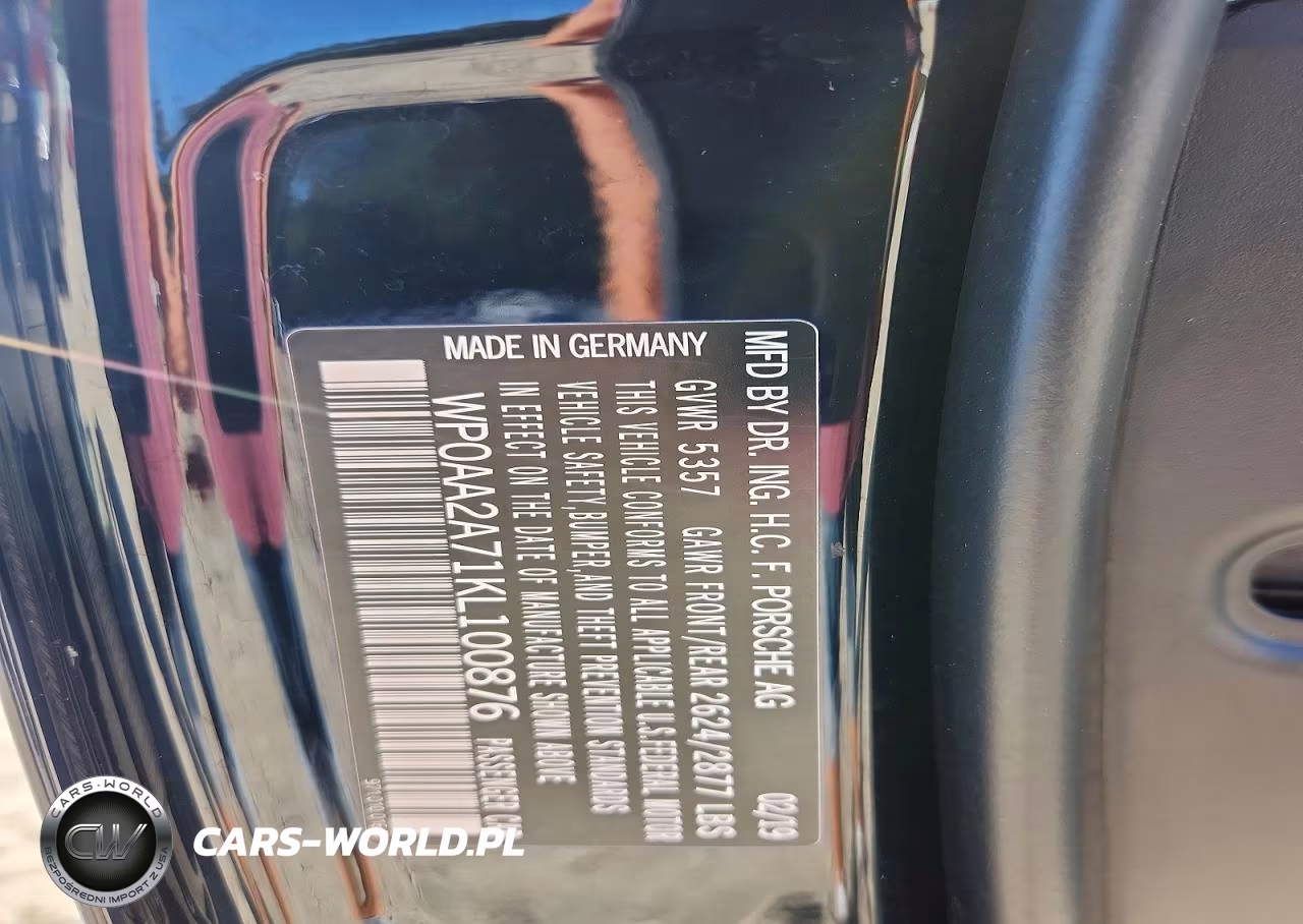 2019 Porsche Panamera Base VIN:WP0AA2A71KL100876 - 12
