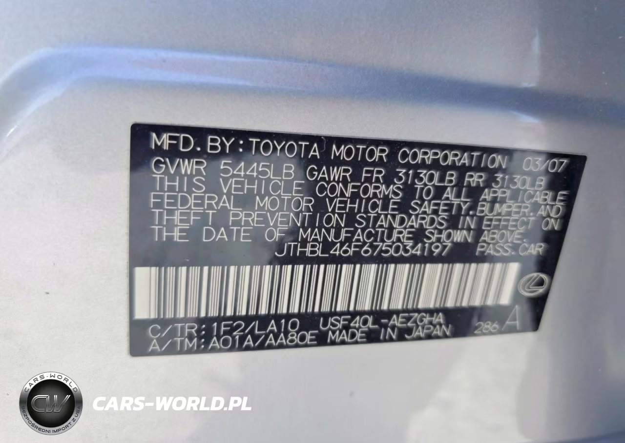 2007 Lexus Ls 460 VIN:JTHBL46F675034197 - 12