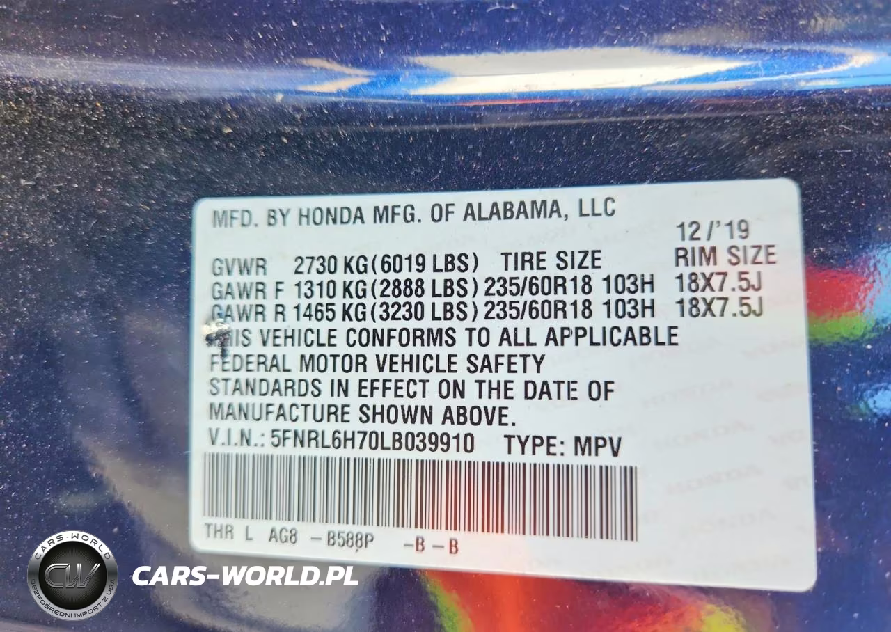 2020 Honda Odyssey Exl VIN:5FNRL6H70LB039910 - 14