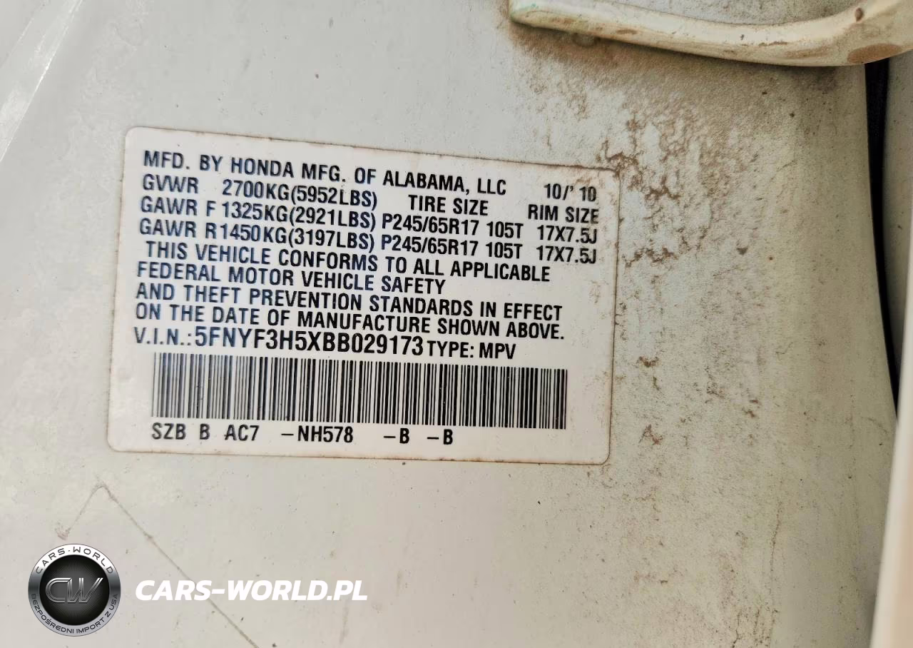 2011 Honda Pilot Exl VIN:5FNYF3H5XBB029173 - 14