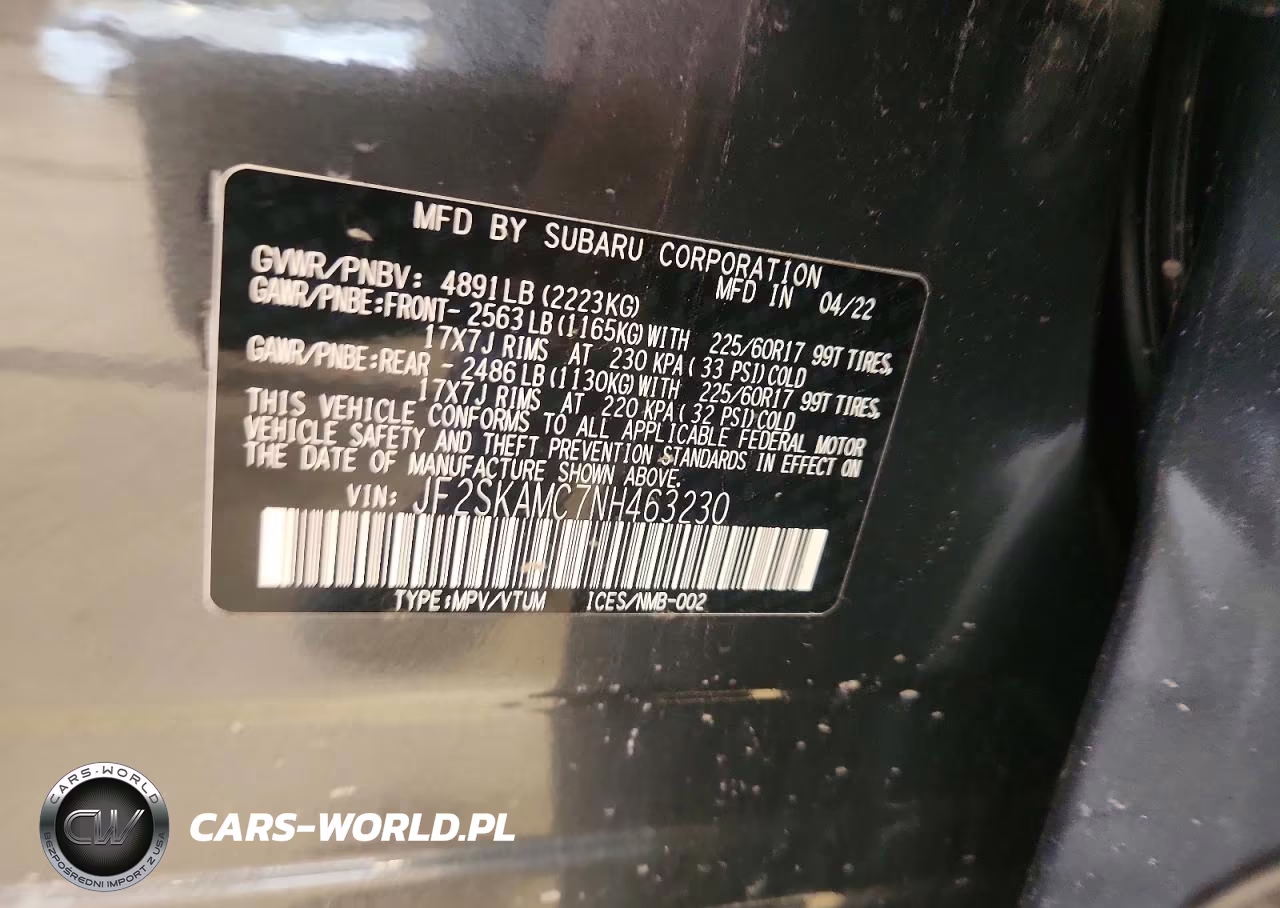 2022 Subaru Forester Wilderness VIN:JF2SKAMC7NH463230 - 13