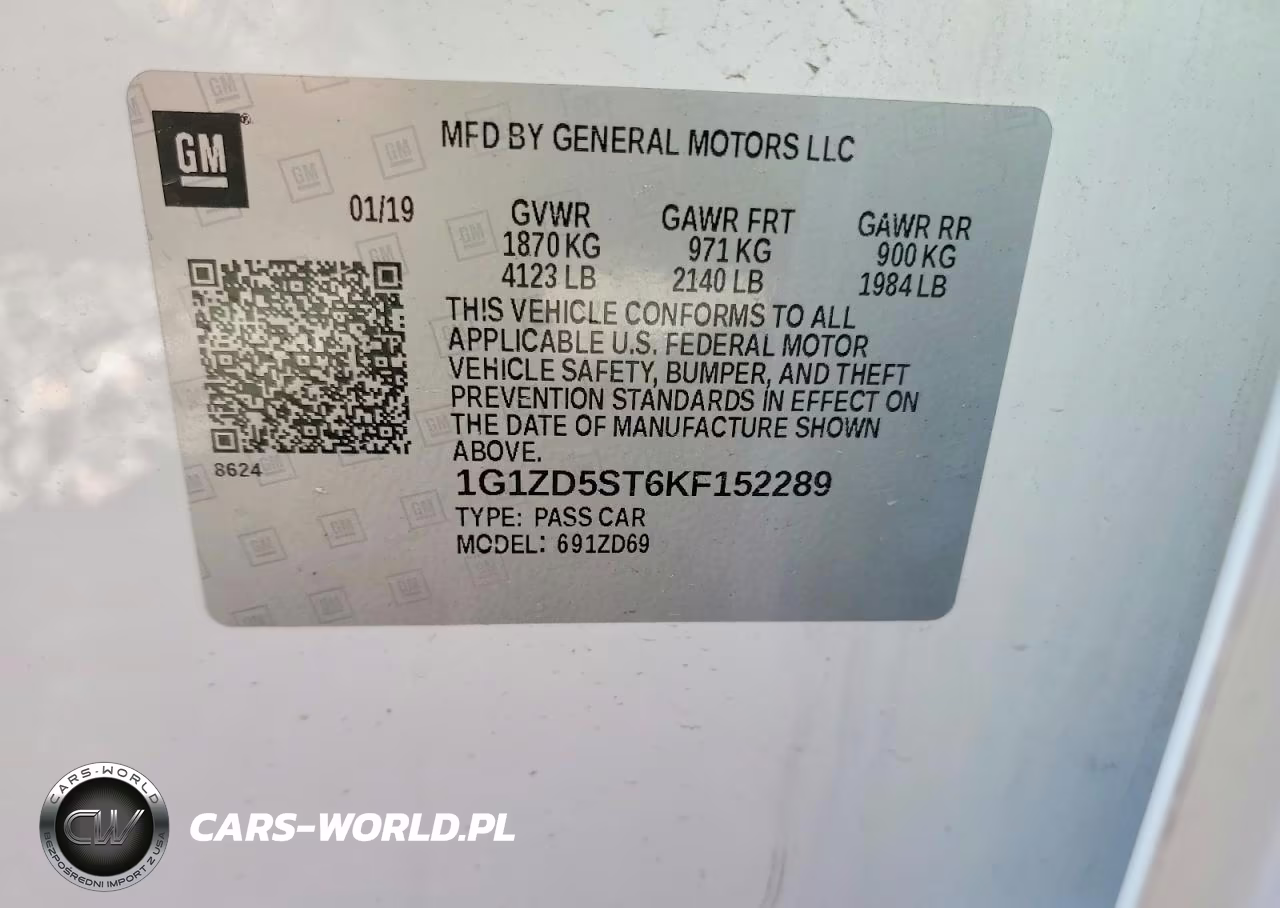 2019 Chevrolet Malibu Lt VIN:1G1ZD5ST6KF152289 - 13
