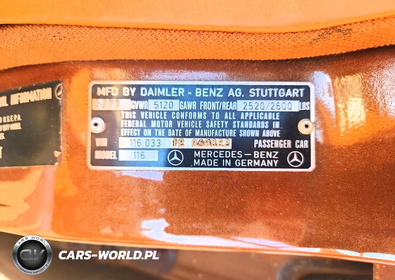 1977 Mercedes-Benz 450 Sel VIN:11603312069222 - 12