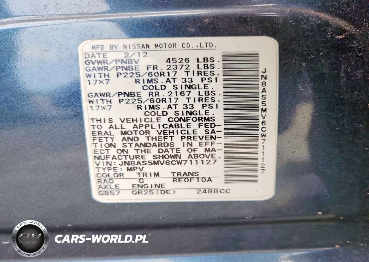 2012 Nissan Rogue S VIN:JN8AS5MV6CW711127 - 13
