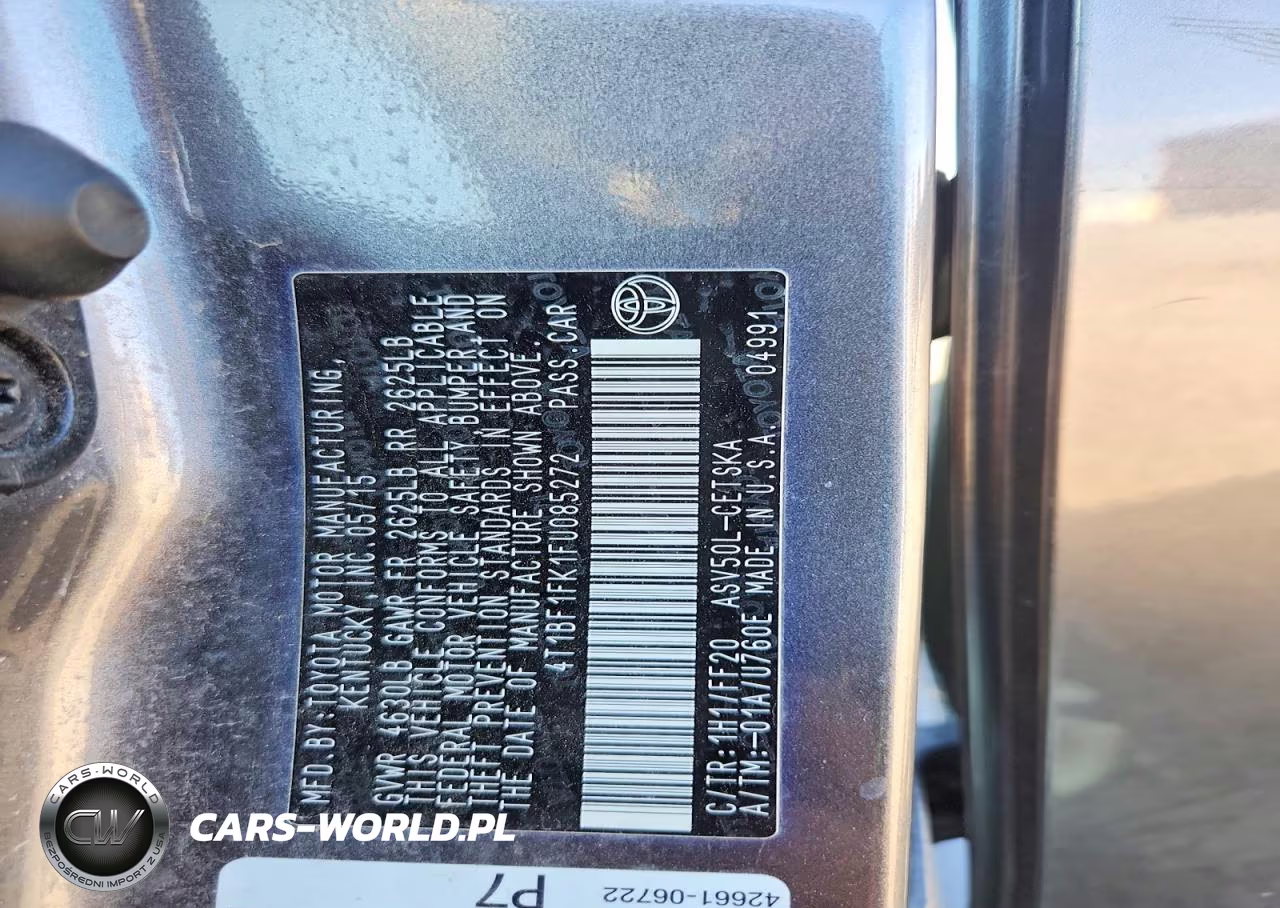 2015 Toyota Camry Se VIN:4T1BF1FK1FU085272 - 12