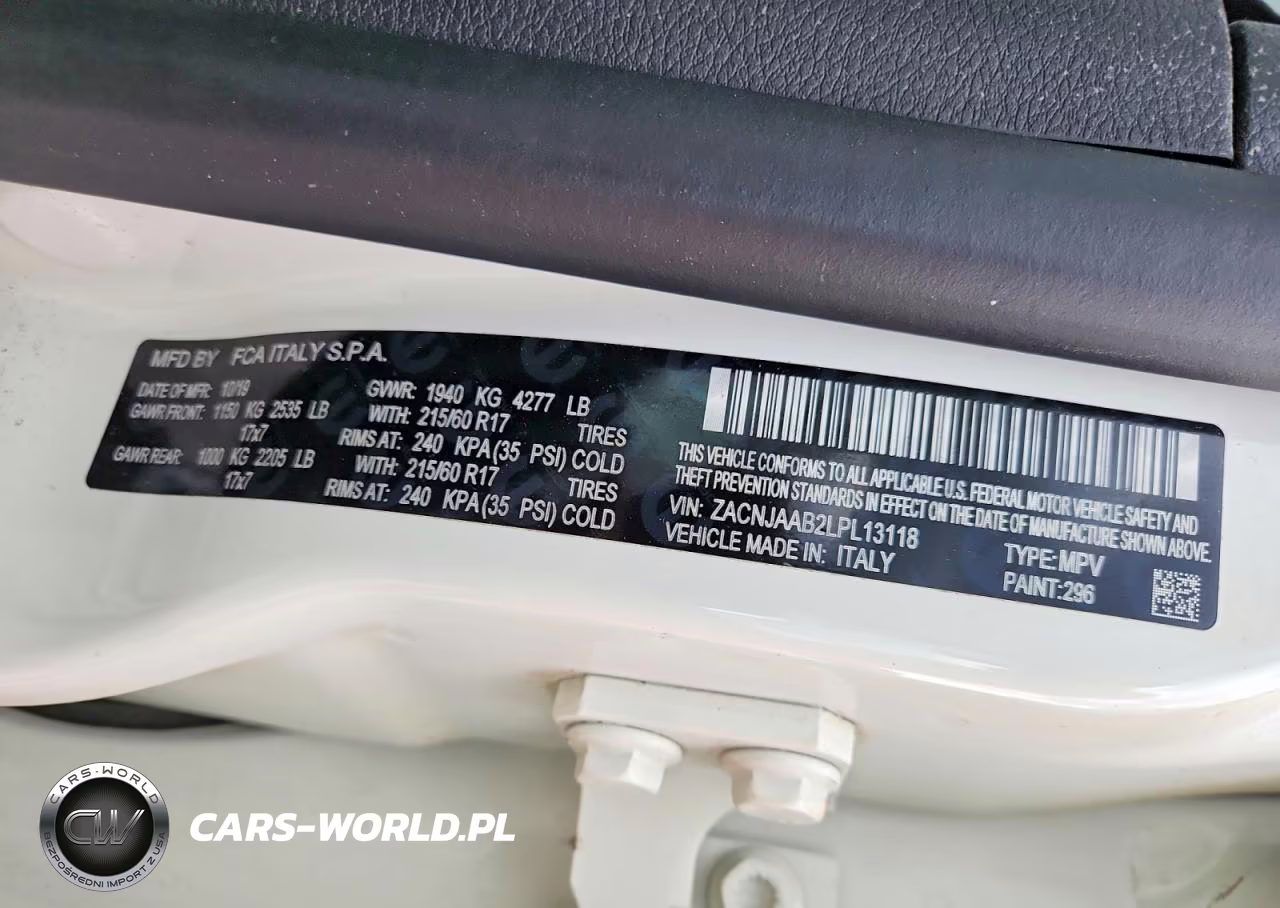2020 Jeep Renegade Sport VIN:ZACNJAAB2LPL13118 - 13