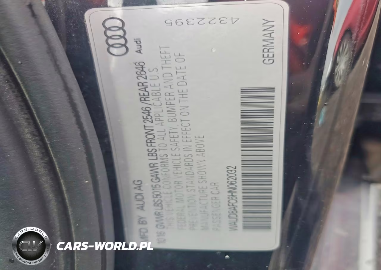 2017 Audi A6 Premium Plus VIN:WAUD8AFC6HN062032 - 12