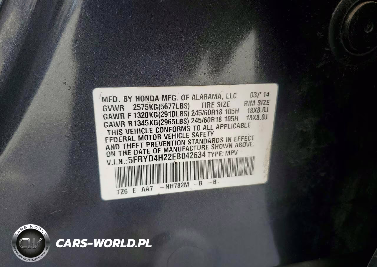 2014 Acura Mdx VIN:5FRYD4H22EB042634 - 13