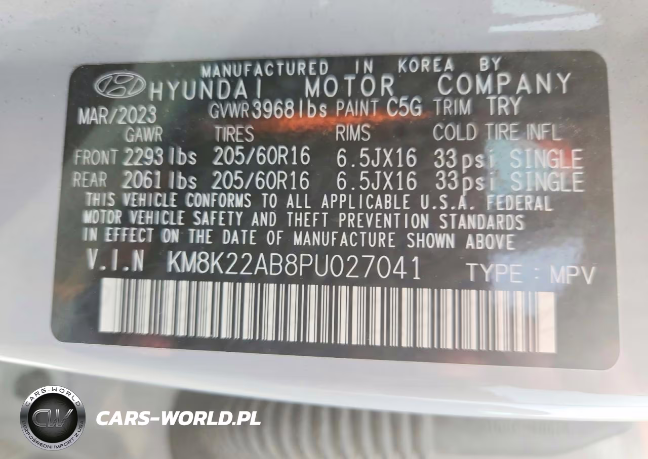 2023 Hyundai Kona Se VIN:KM8K22AB8PU027041 - 14