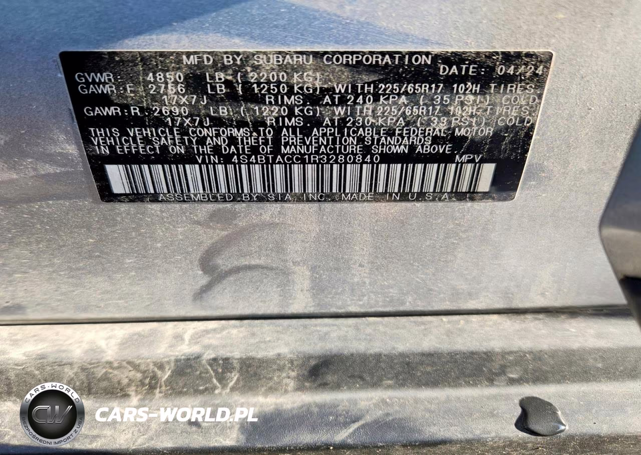 2024 Subaru Outback Premium VIN:4S4BTACC1R3280840 - 14