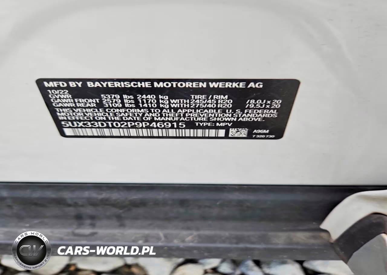 2023 BMW X4 xDrive30I VIN:5UX33DT02P9P46915 - 13