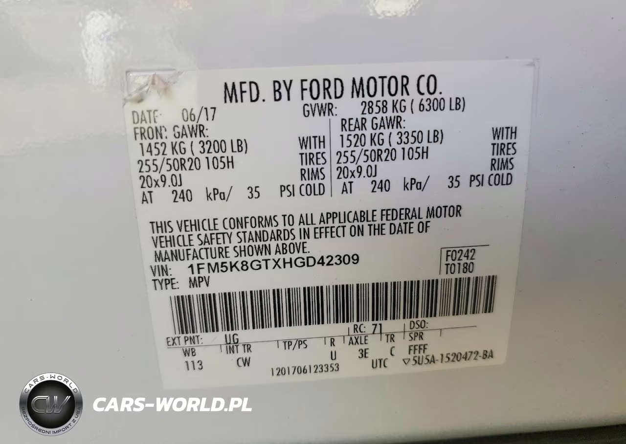 2017 Ford Explorer Sport VIN:1FM5K8GTXHGD42309 - 13
