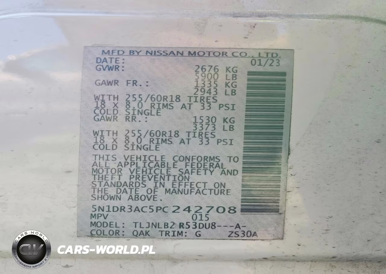 2023 Nissan Pathfinder S VIN:5N1DR3AC5PC242708 - 13