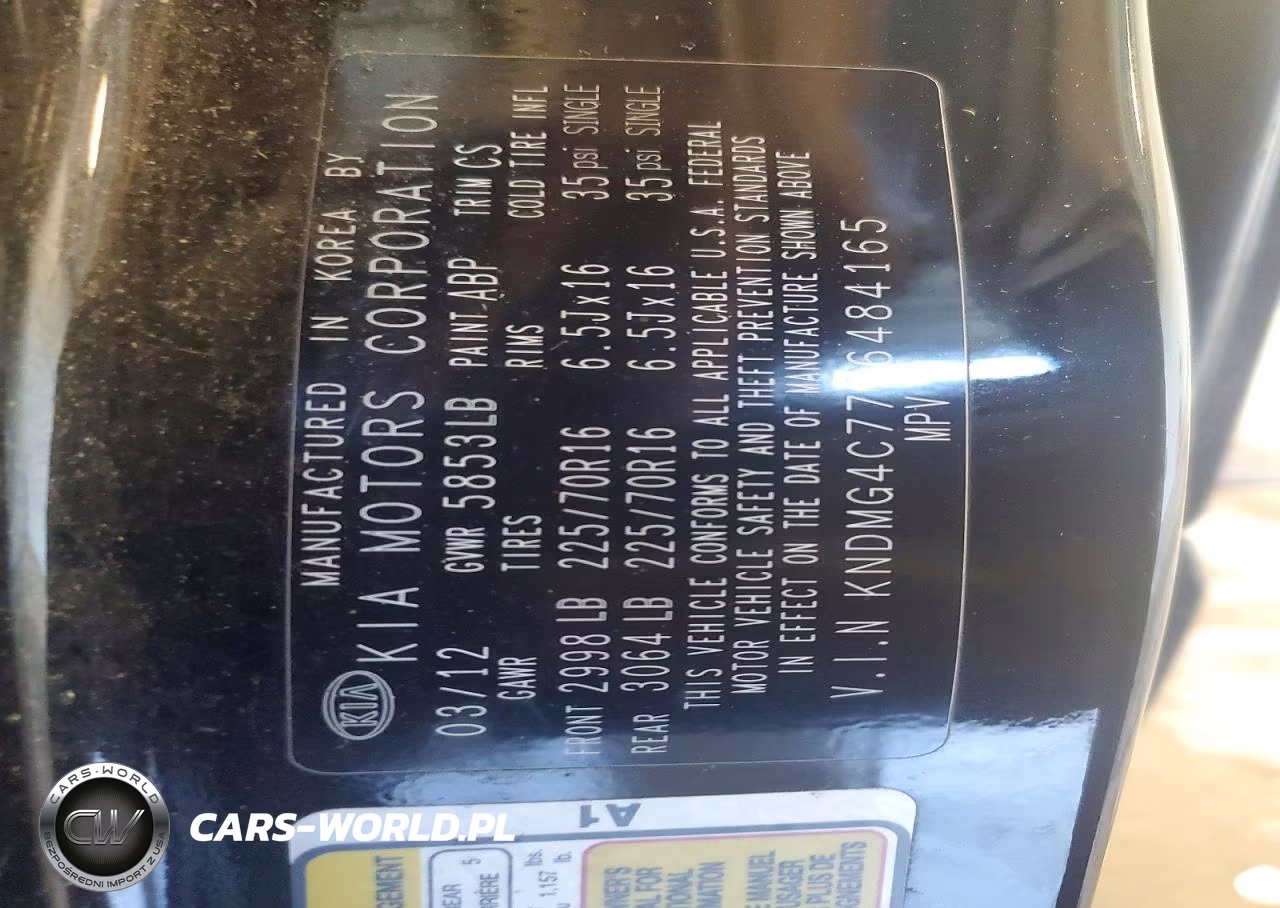 2012 Kia Sedona Lx VIN:KNDMG4C77C6484165 - 13