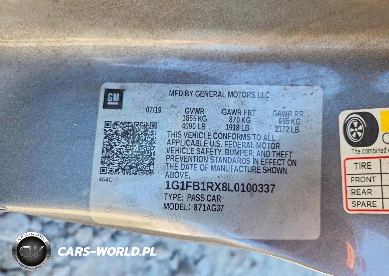 2020 Chevrolet Camaro Ls VIN:1G1FB1RX8L0100337 - 13