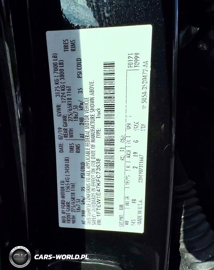 2019 Ford F150 Supercrew VIN:1FTEW1E47KFC73538 - 13