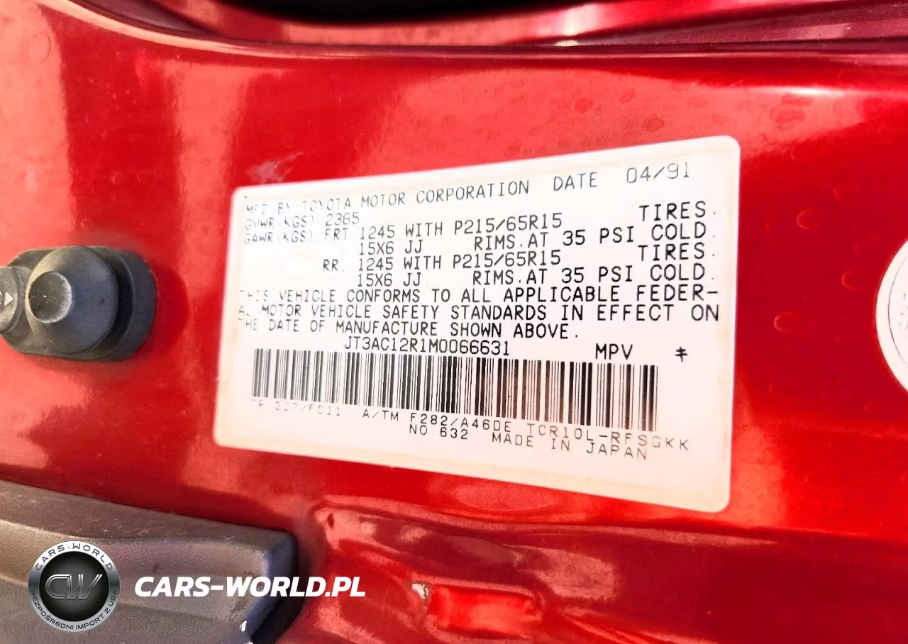 1991 Toyota Previa Le VIN:JT3AC12R1M0066631 - 13