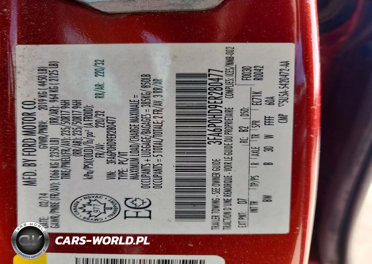 2014 Ford Fusion Se VIN:3FA6P0HD9ER280477 - 13