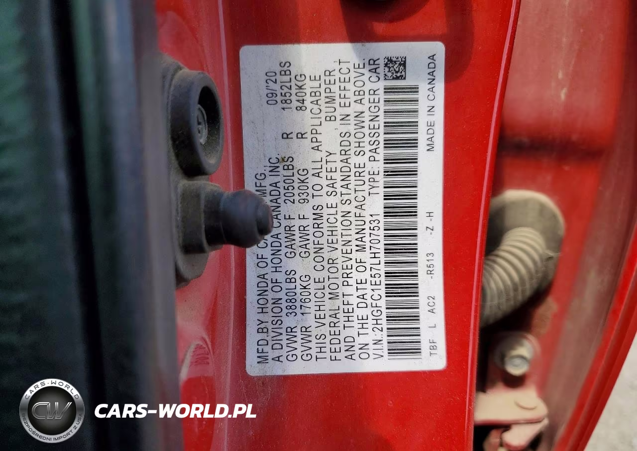 2020 Honda Civic Si VIN:2HGFC1E57LH707531 - 12