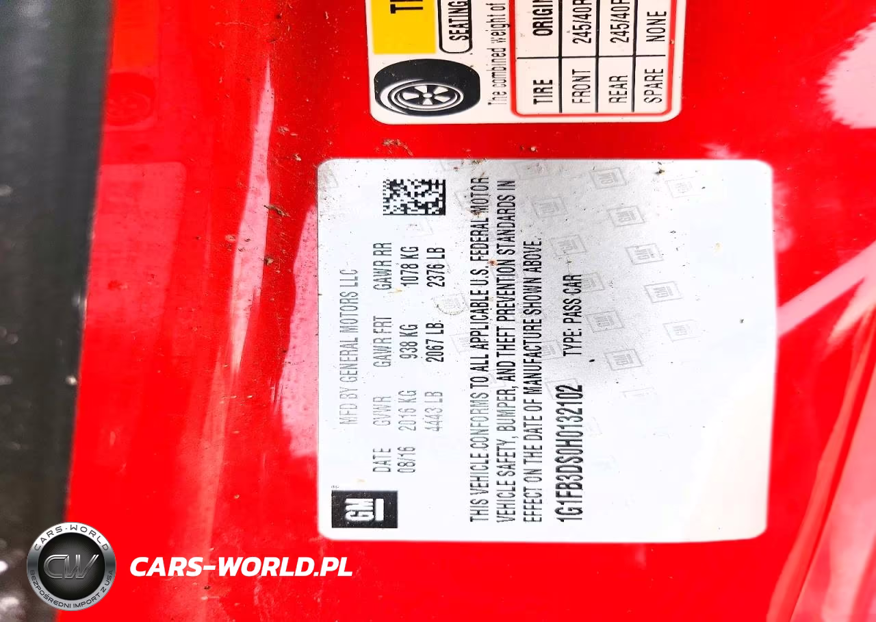 2017 Chevrolet Camaro Lt VIN:1G1FB3DS0H0132102 - 12