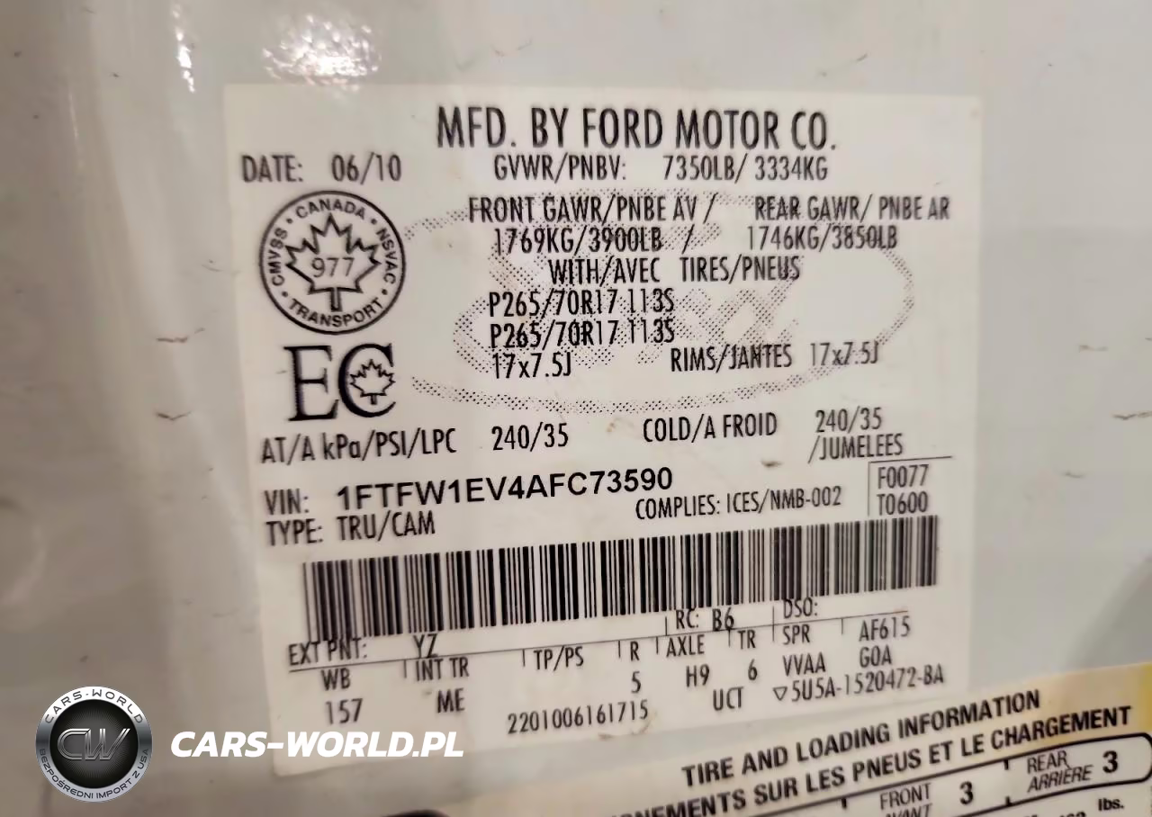 2010 Ford F150 Supercrew VIN:1FTFW1EV4AFC73590 - 12
