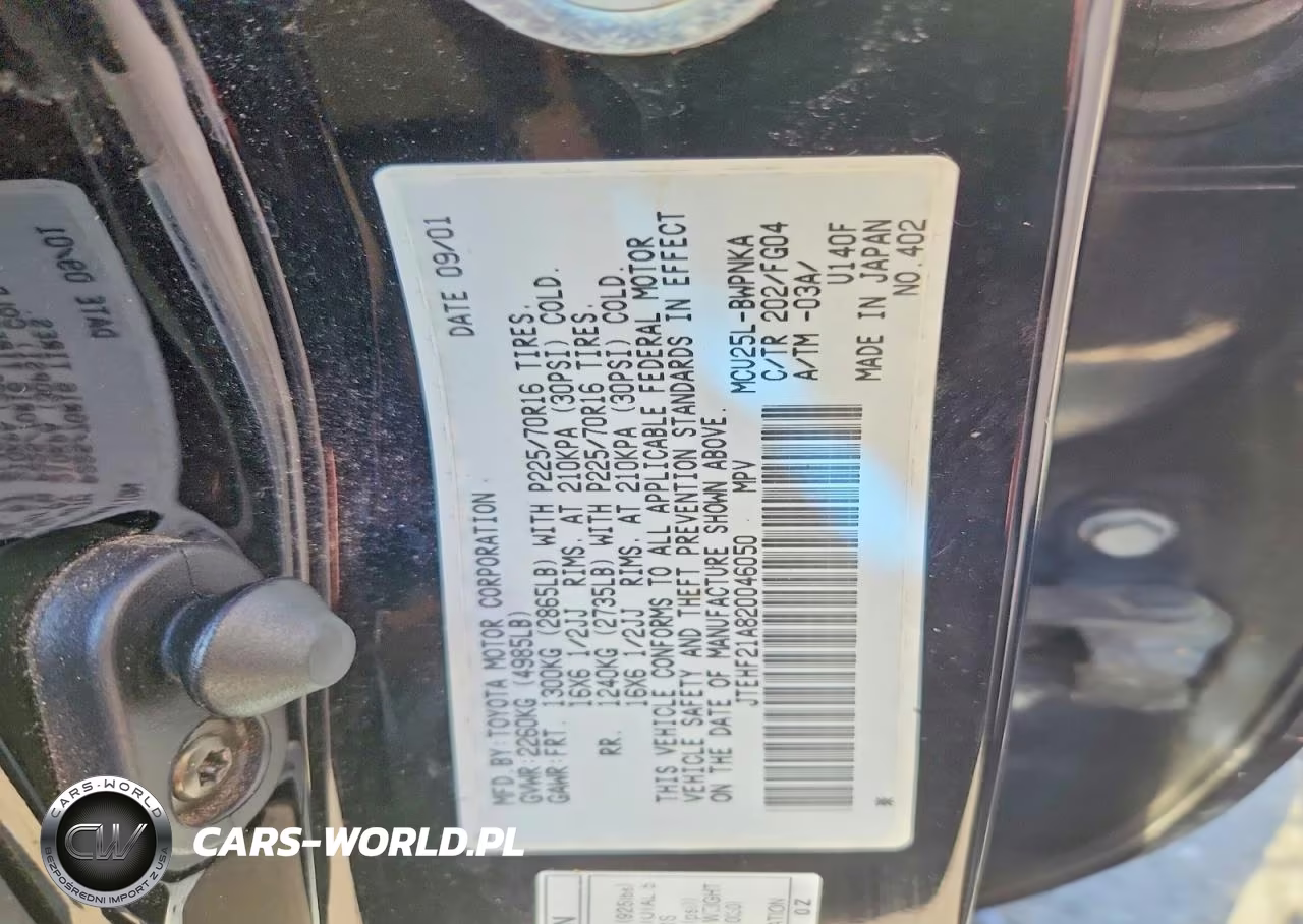 2002 Toyota Highlander Limited VIN:JTEHF21A820046050 - 12