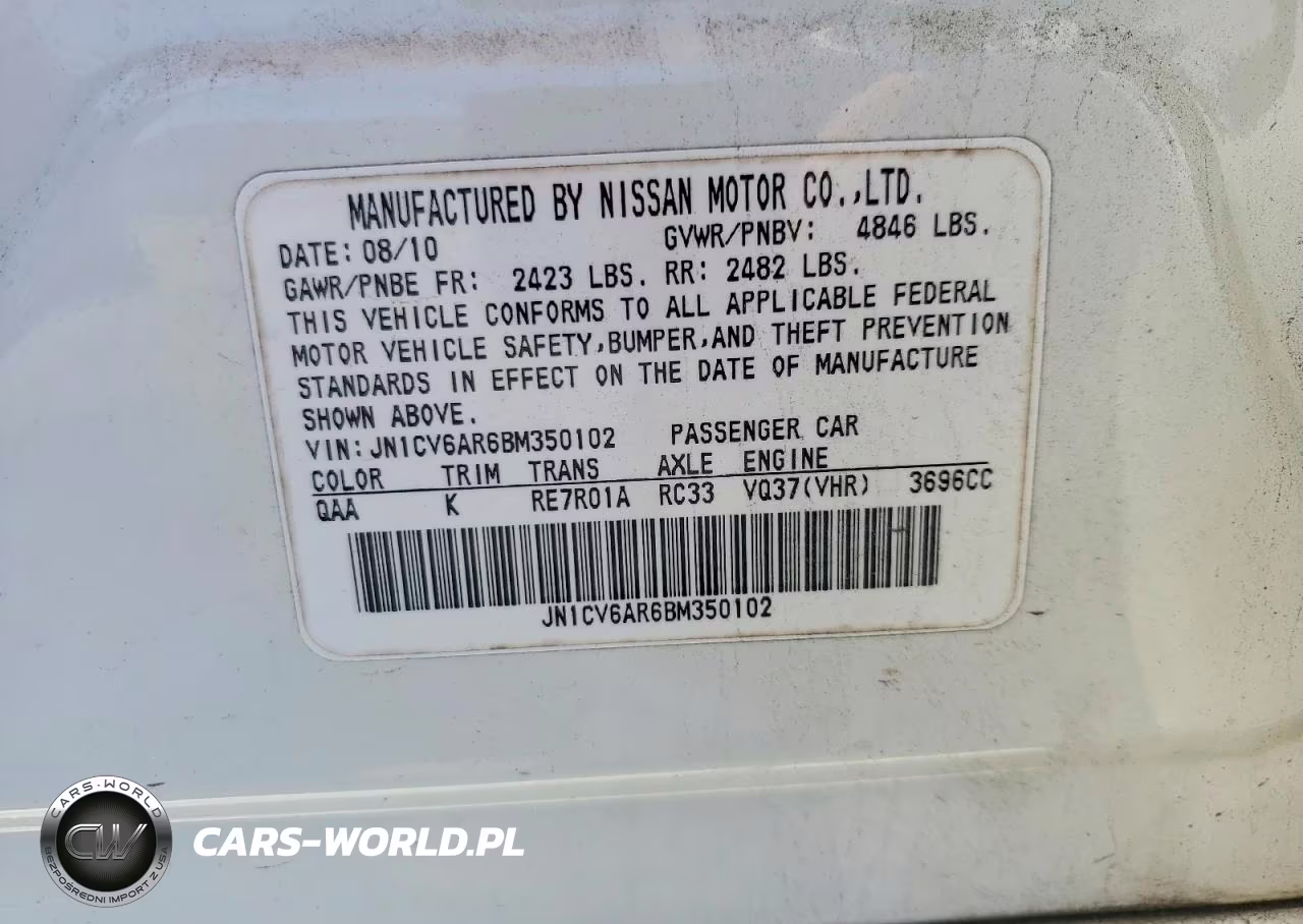 2011 Infiniti G37 Sedan X VIN:JN1CV6AR6BM350102 - 12