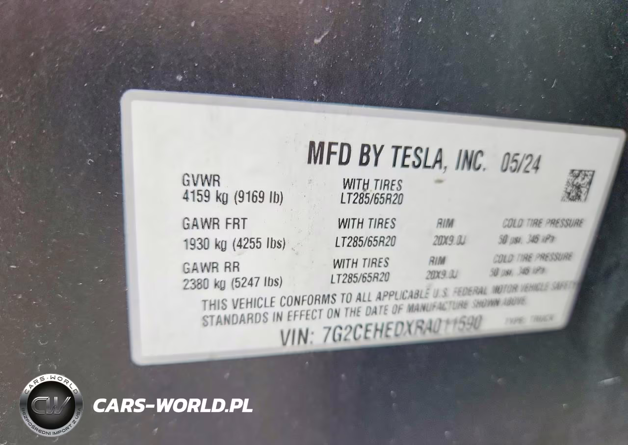 2024 Tesla Cybertruck VIN:7G2CEHEDXRA011590 - 12
