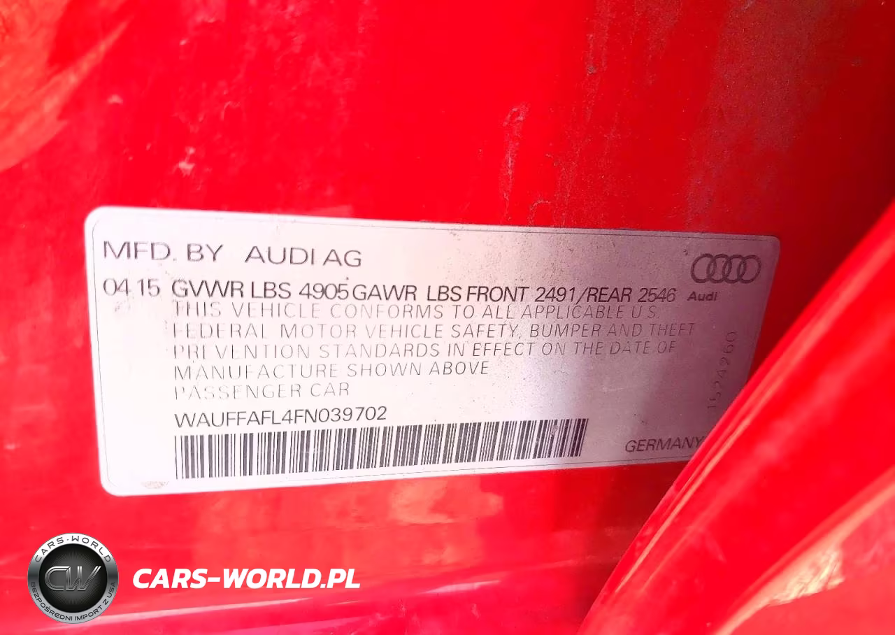 2015 Audi A4 Premium Plus VIN:WAUFFAFL4FN039702 - 12