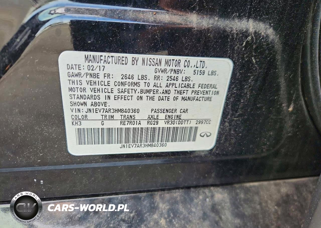 2017 Infiniti Q50 3.0T Premium VIN:JN1EV7AR3HM840360 - 12