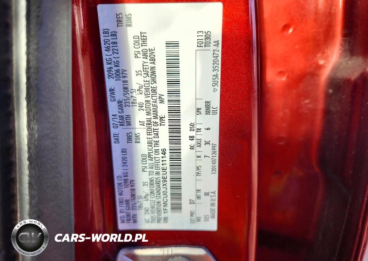 2014 Ford Escape Titanium VIN:1FMCU0JX9EUE11146 - 13