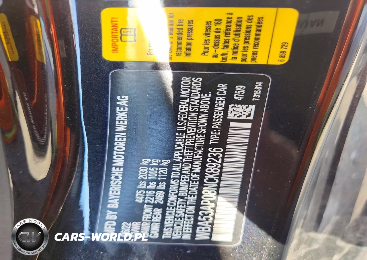 2022 BMW 430I VIN:WBA53AP08NCK89236 - 12
