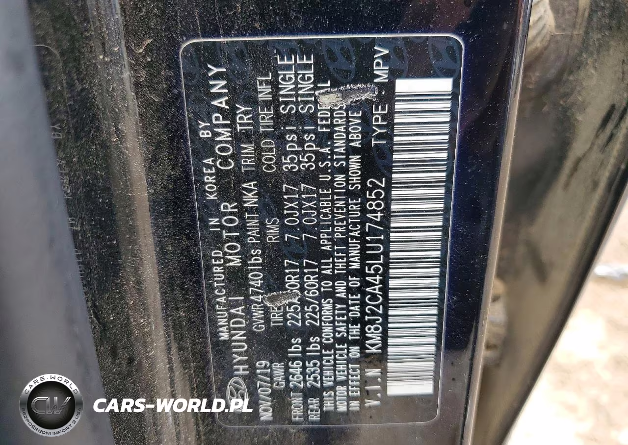 2020 Hyundai Tucson Se VIN:KM8J2CA45LU174852 - 13
