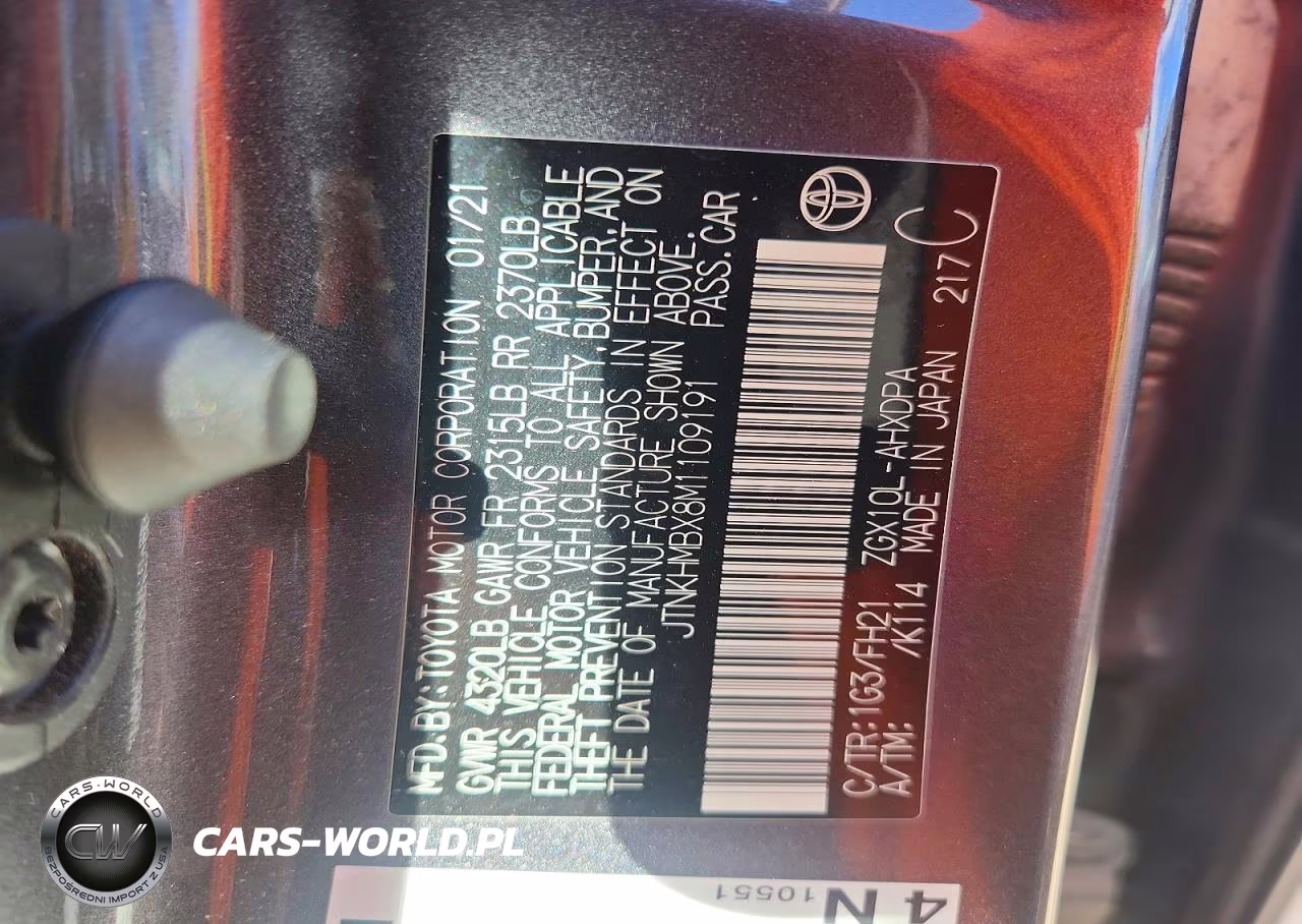 2021 Toyota C-Hr Le VIN:JTNKHMBX8M1109191 - 12