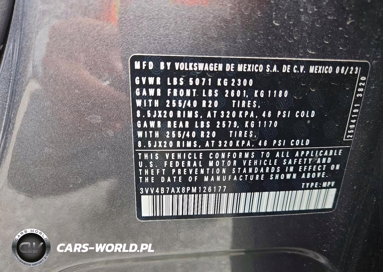 2023 Volkswagen Tiguan Sel R-Line Black VIN:3VV4B7AX8PM126177 - 13