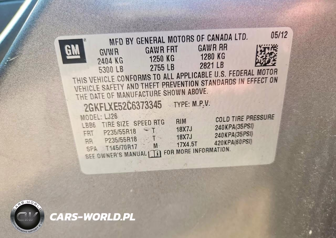 2012 GMC Terrain Slt VIN:2GKFLXE52C6373345 - 13