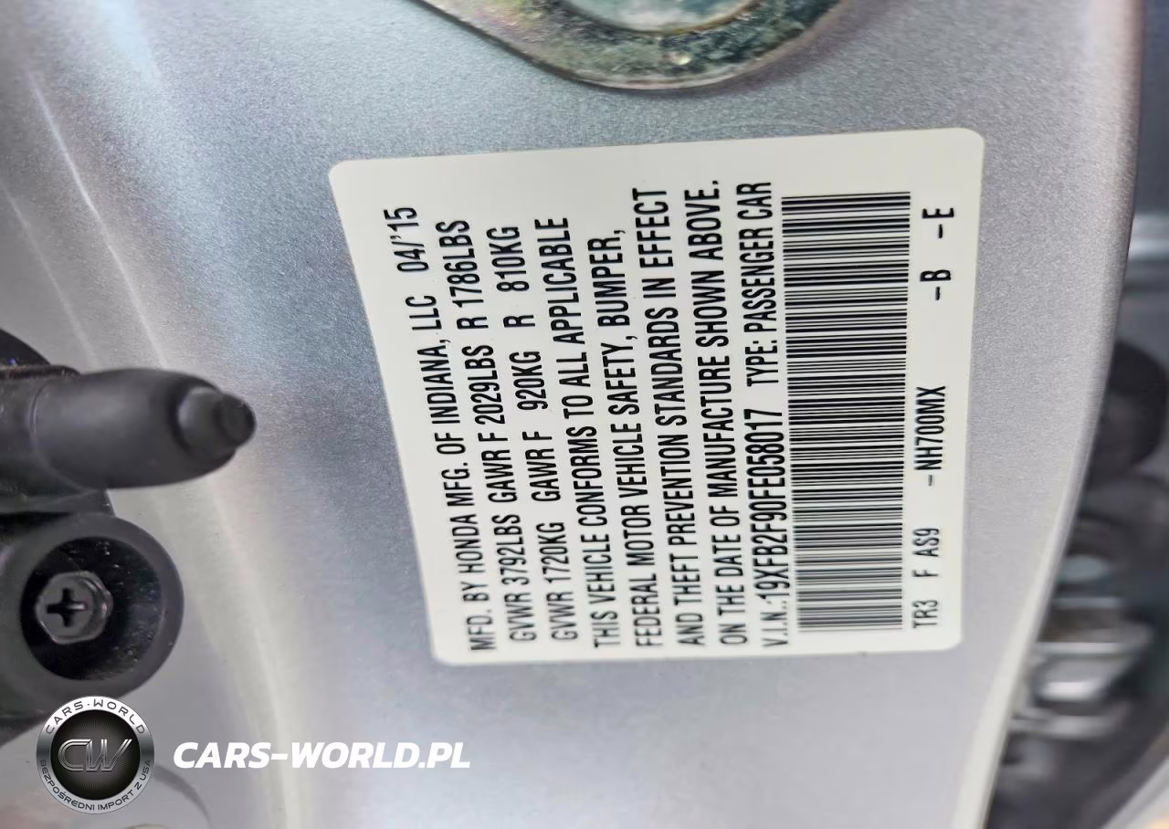 2015 Honda Civic Exl VIN:19XFB2F90FE058017 - 13