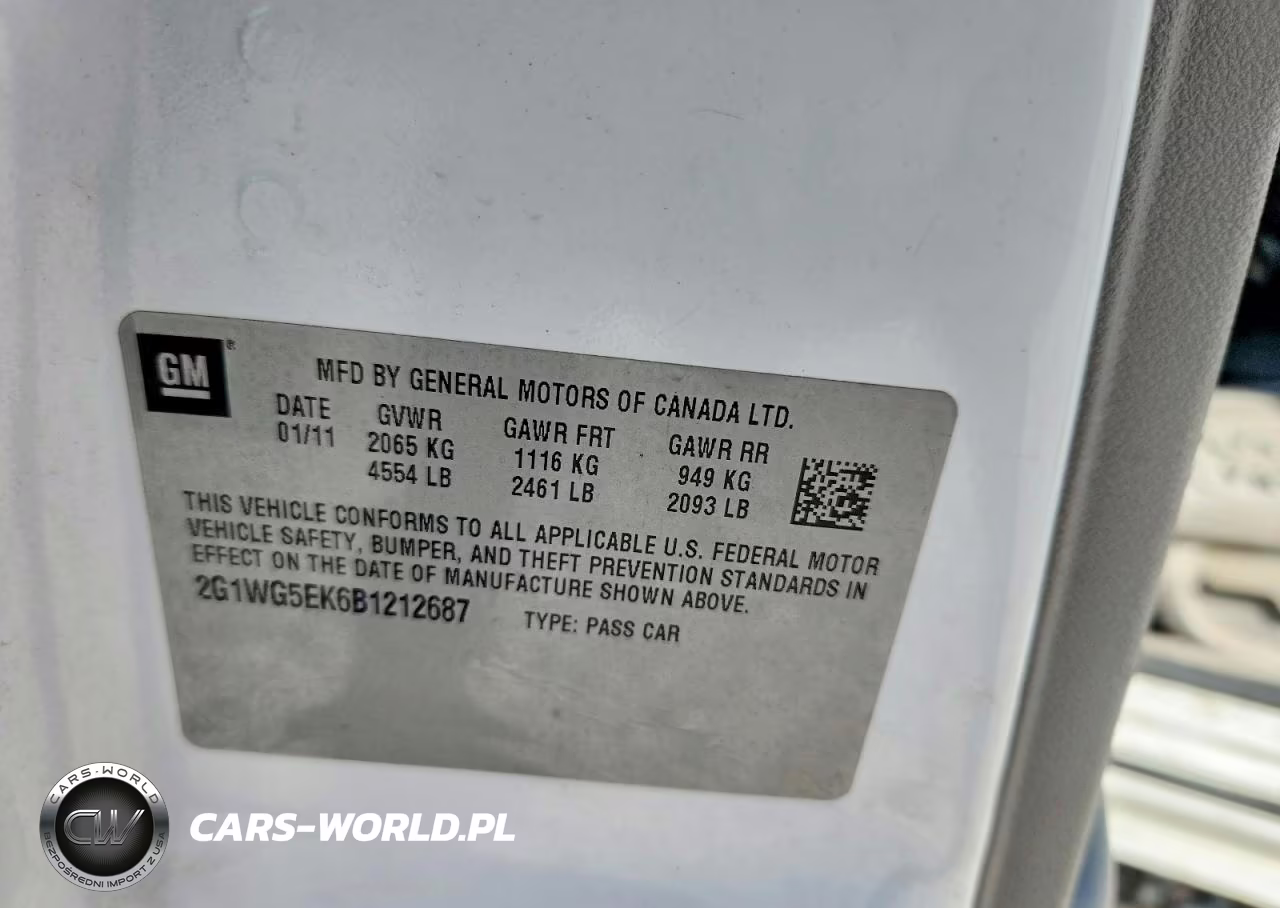 2011 Chevrolet Impala Lt VIN:2G1WG5EK6B1212687 - 12