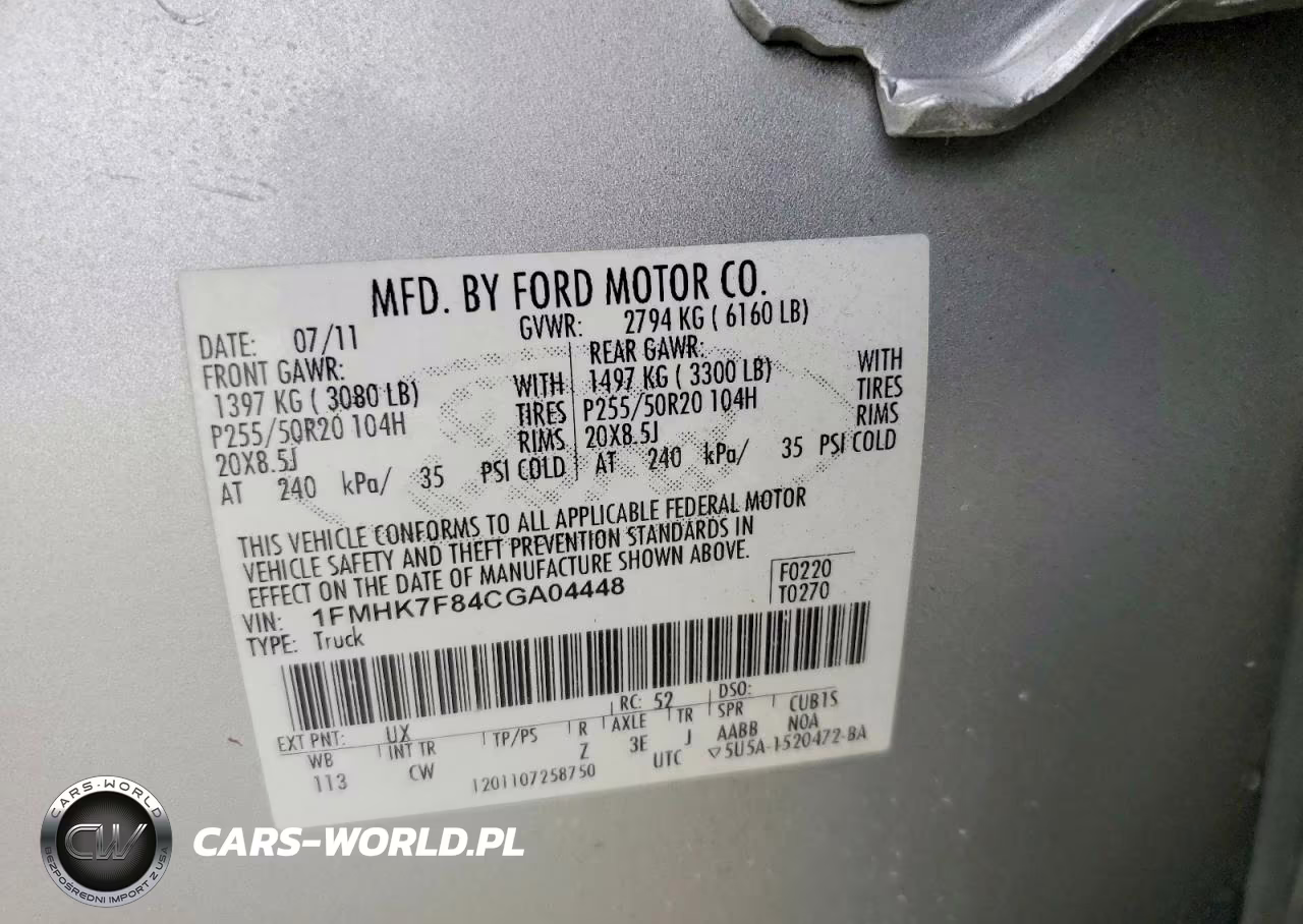 2012 Ford Explorer Limited VIN:1FMHK7F84CGA04448 - 13
