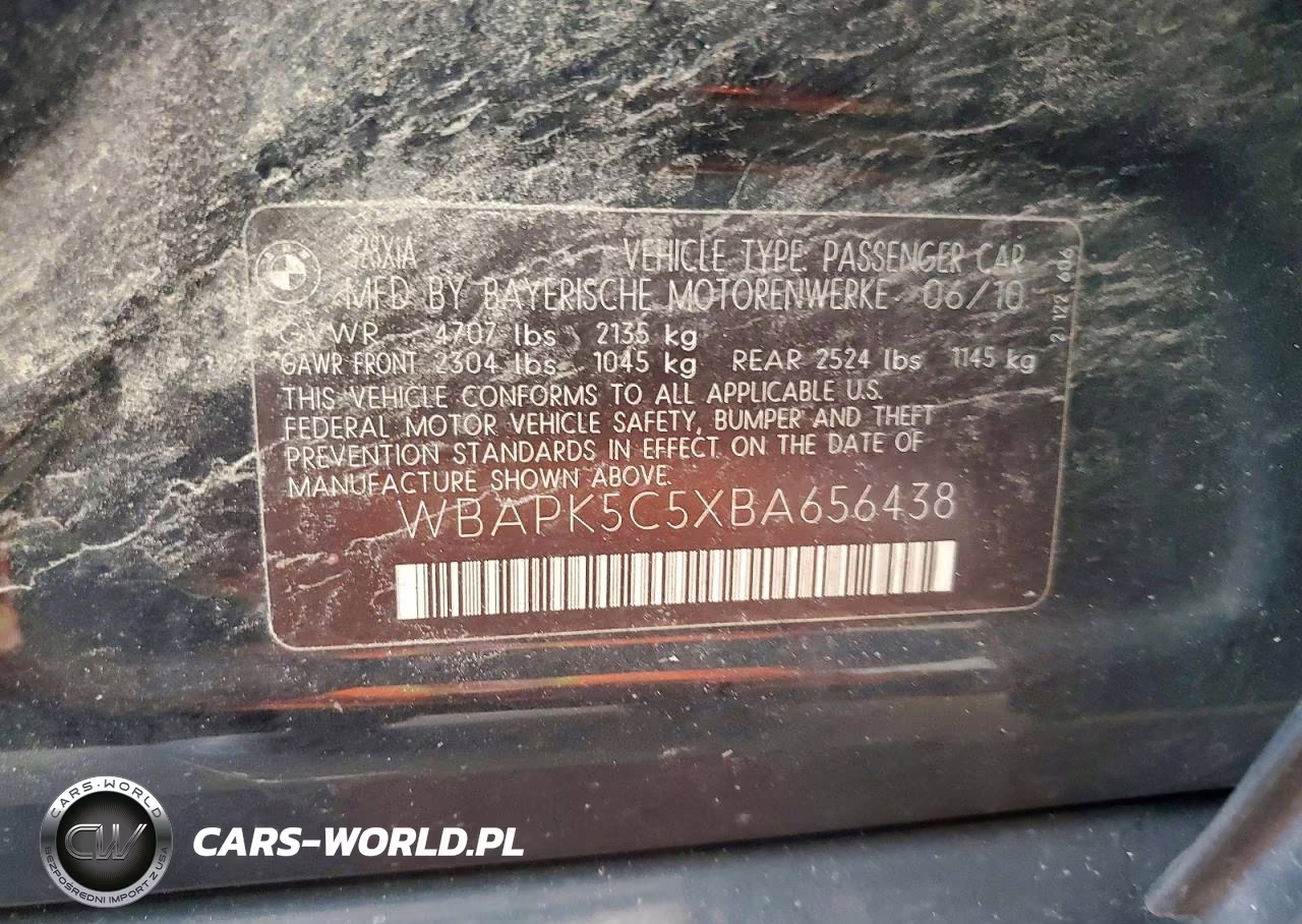 2011 BMW 328 Xi Sulev VIN:WBAPK5C5XBA656438 - 12