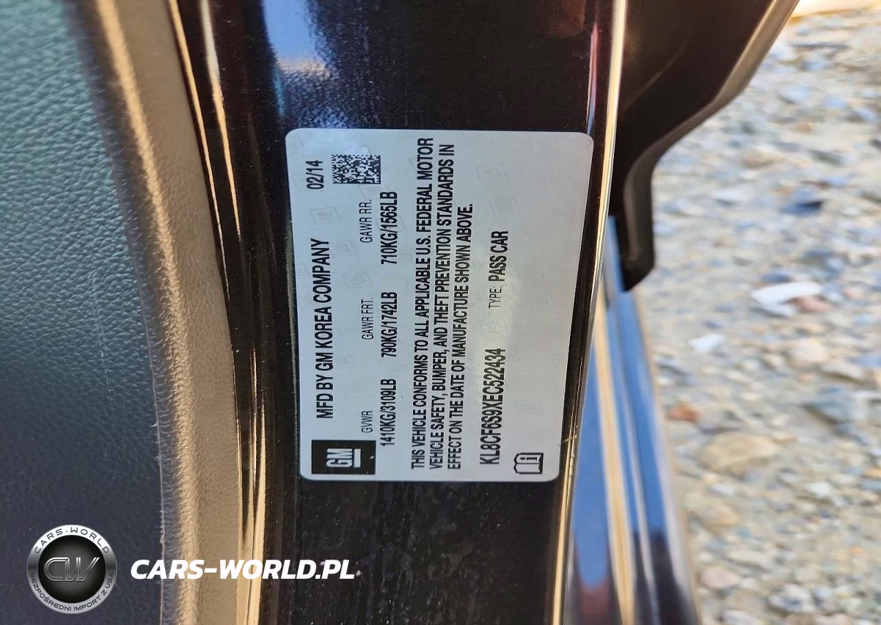 2014 Chevrolet Spark 2Lt VIN:KL8CF6S9XEC522434 - 12