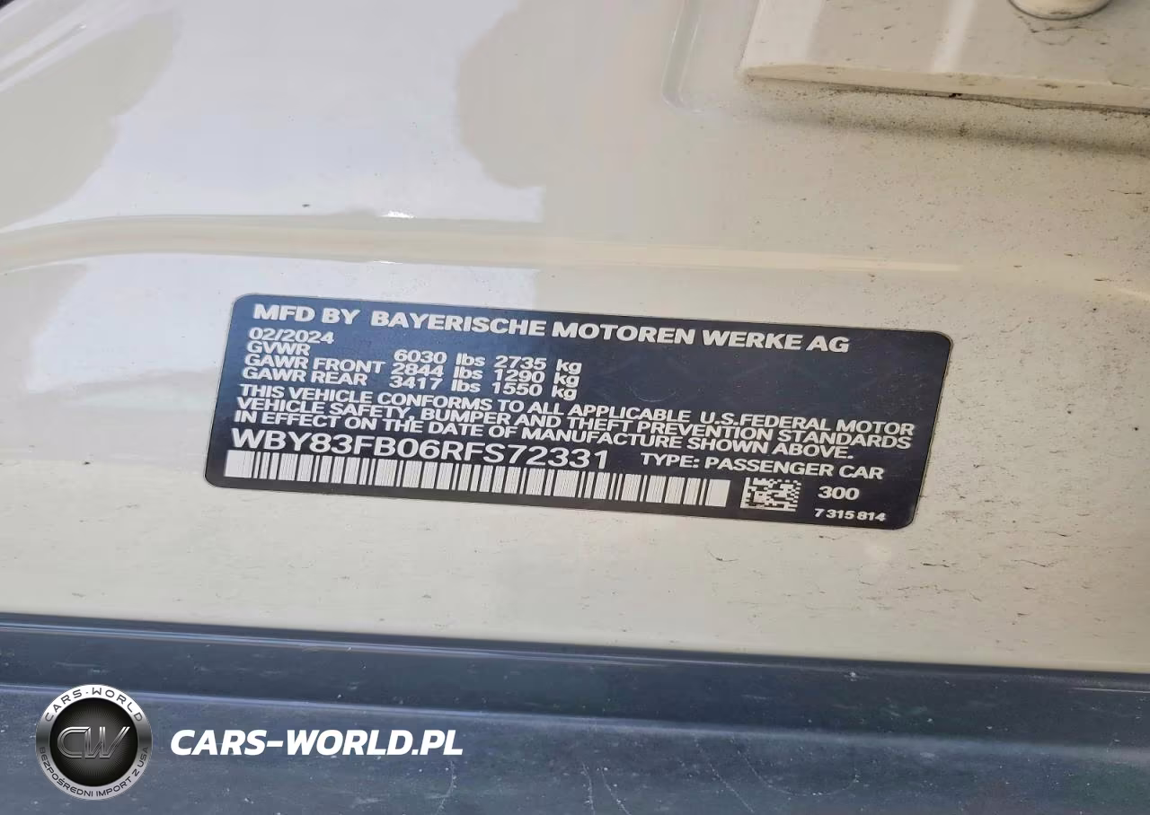 2024 BMW I4 xDrive 40 VIN:WBY83FB06RFS72331 - 12